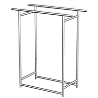 Portant à Vêtements Mobile Télescopique Démontable en Acier Inoxydable, Séchoir à Linge Pliable Intérieur/Extérieur, Tringle à Sécher Portable