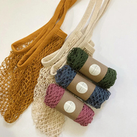 Sac fourre-tout en coton à mailles personnalisé avec logo, sac de marché, sac de courses écologique réutilisable, sacs à mailles pour fruits et légumes, sac de courses en filet