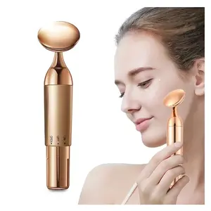2024 Simple Easy Operation AA Powered High Frequency Vibrating Micro Current Skin Care Face and Neck Lift Massager