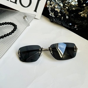 Gafas de Sol Retro Ovaladas sin Montura, Estilo Euroamericano, Unisex, Lentes de PC de Lujo, Protección UV400 - Product Image 6