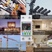 Nouvel arrivage QJC – Interrupteur intelligent Wi-Fi 63A TUYA avec compteur d'énergie Kwh, disjoncteur et protection contre les surtensions à commande à distance
