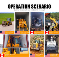 4x4 Diesel Backhoe Loader Mini Towable Loader untuk Mesin Pemindah Tanah Retroexcavadora dengan Garansi 1 Tahun