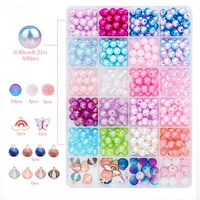 Ensemble d'accessoires de bijoux à bricoler soi-même couleur océan transfrontalier Bracelet de perles Lucite en plastique acrylique avec perles en vrac