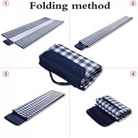 Tapis de pique-nique pliable en tissu Oxford imperméable matelassé à ultrasons, personnalisable avec logo, pour toutes les saisons, accessoire de camping extérieur en gros de la marque Wild Hunter