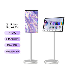 Không thấm nước Màn hình cảm ứng màn hình di động thông minh TV Android thông minh Màn hình hiển thị có thể sạc lại LCD đứng TV với bánh xe - Product Image 1