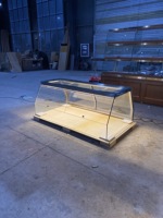Vitrine à beignets avec éclairage LED pour boulangeries et comptoirs de vente à emporter des centres commerciaux - Équipement professionnel pour biscuits