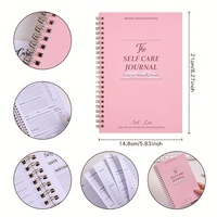 Spiral harian suasana hati Log A5 Planner untuk penyembuhan emosional perhatian diri cinta kecemasan & depresi bantuan Hardcover kertas penutup