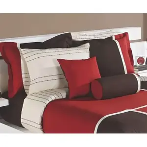 Ensemble de housse de couette Kike Queen Size, 10 pièces, rayé, literie moderne, usage domestique, polyester et coton tissé - Product Image 6