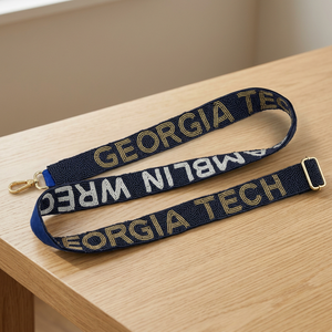 Custom Beaded Polyester Lanyard Embroidered Name Badge Strap Pin Buckle Bag Strap for Party <b>Game</b> Day At Competitive Prices - Product Image 1