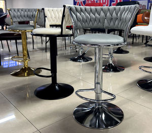 Tabouret de bar pivotant réglable en hauteur de style luxe léger K pour usage commercial, idéal pour la maison, les salons et les bureaux de caisse - Product Image 4