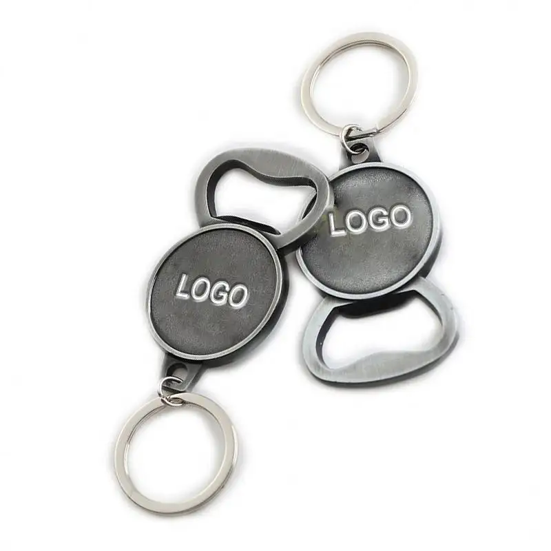 Cj2135 Promotionele Metalen Bierflesopener Sleutelhanger Aangepaste Logo Vorm Gieten Zinklegering Emaille Sleutelhanger Flesopener