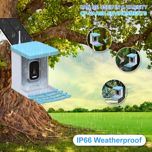 Mangeoire intelligente pour <span class=keywords><strong>oiseaux</strong></span> à reconnaissance IA, énergie solaire, caméra CMOS 5MP, capture vidéo automatique, vision nocturne, stockage sur carte SD Cloud, résistant aux intempéries - Product Image 5