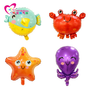 Ballon en forme d'étoile de mer HT, ballon de dessin animé en forme d'étoile de mer, 55 cm x 50 cm, pour décorations de fête d'anniversaire - Product Image 5