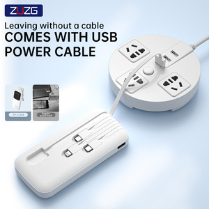 ZUZG Customized 10000mAh 20000mAh Ultra-Thin Polymer Power Bank Built-in Cable Large Capacity <b>Mobile</b> Power Station 10W - Product Image 2