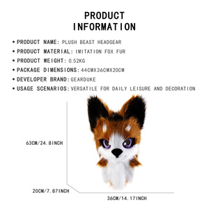 Bestseller Transfronterizo, Gorro de Felpa Suave con Diseño de Animal de Dibujos Animados, Lindo Gorro de Pelo Artificial de Perro, Personaje de Anime Japonés - Product Image 4