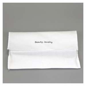 Canvas Cotton Envelope <b>Bag</b> for Jewelry Earrings Bracelets Watches Rings <b>Gift</b> Packaging with Custom Logo Print and Security - Product Image 1