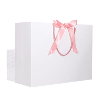 Bolsa de Papel Grande de Lujo Personalizada para Compras con su Propio Logotipo, Bolsa de Regalo de Papel, Bolsa de Papel de Cartón Blanco Personalizada
