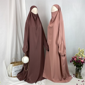 Popular One Piece Full Length Jilbab Prayer Abaya Nida Kimono Dresses for Middle East Muslim Ladies (64930) - Product Image 2