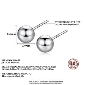 CZCITY <span class=keywords><strong>Pendientes</strong></span> Minimalistas de Punto Diminutos de <span class=keywords><strong>Plata</strong></span> Esterlina 925 con Bolitas para Mujer - Product Image 2