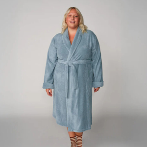 Albornoz Extra Grande <span class=keywords><strong>de</strong></span> Felpa <span class=keywords><strong>de</strong></span> Algodón para Mujer, Fabricado Directamente en Fábrica, con Logotipo Personalizado - Product Image 4
