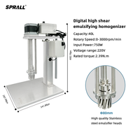 Mélangeur Industriel SPRALL 40L avec Agitateur pour Lotions, Mayonnaises, Sauces, Crèmes Glacées, Fruits – Homogénéisation et Émulsification – Moteur 7.5kW