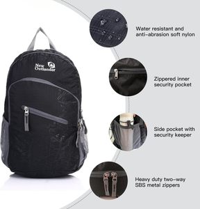 Muestra gratuita de mochilas plegables fabricadas en poliéster impermeables para senderismo y viajes. - Product Image 2