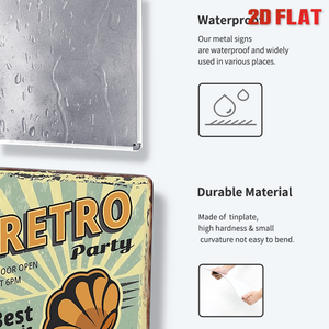 Targhe in Latta Classiche Stile <span class=keywords><strong>Rock</strong></span> and <span class=keywords><strong>Roll</strong></span>, Insegne Metalliche Retrò per Feste, Decorazioni da Parete per Casa e Bar - Product Image 5