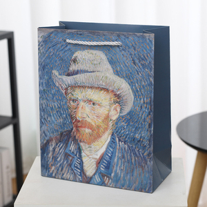 Sacchetti di carta pieghevoli piatti del regalo di buon compleanno di stampa di immagine di <span class=keywords><strong>arte</strong></span> con il nastro - Product Image 5