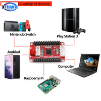 Sıfır gecikme USB denetleyicisi klon Arcade oyun kiti için Sanwa Joystick Push Button ahududu Pi PC PS3 komutu sikke itici makine