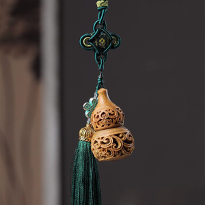 Sandalwood Gourd Sachet 4.5cm Aromatherapy Phone Keychain <b>Car</b> Pendant Chinese Style - Product Image 3