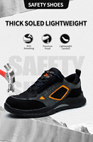 Chaussures de travail mode sport légères et confortables pour hommes, chaussures de sécurité à bout en acier pour hommes, vente en gros