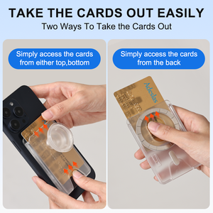 Cartera Magnética con Soporte, Tarjetero de Plástico para 3 Tarjetas, Portátil con Agarre para Dedos, Funda Tipo Cartera para iPhone 17 - Product Image 4