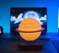 Dropshipping Gift CJH Maglev Planet Palm Star River Atmosphere Bedhead Bedroom Maglev Saturn Desk Lamp Ornament