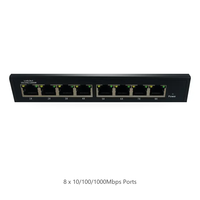 Switch PoE Kamera IP 8 Port Gigabit DC12V Pasif untuk Jaringan CCTV 1000Mbps