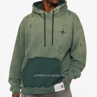 Sudaderas y Camisetas Extra Grandes de Felpa 100% Algodón de 450 g/m² con Cierre y Lavado Ácido, Corte y Confección Personalizados para Hombre, Unisex, Deportivas