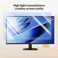 Protector de pantalla de monitor acrílico de 24 pulgadas Bloqueo de luz azul y protección ocular 0,3mm de espesor-para juegos de oficina en casa