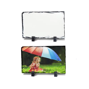 MD-09 personalizzabile in pietra fotografica in metallo ardesia sublimazione cornice per foto cuore Rock artigianato rettangolare personalizzato - Product Image 6