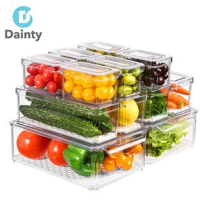 Clear Stackable Refrigerator Organizer Bins Fridge Organizer With Lids Perfect For Kitchen Organization