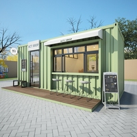 Magasin de vente au détail mobile préfabriqué, mini-magasin alimentaire, café, conteneur d'expédition