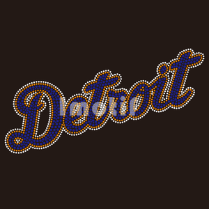 Logo della Squadra Michigan Wolverines, Motivo Termoadesivo con Cristalli e Strass per Abbigliamento - Product Image 2