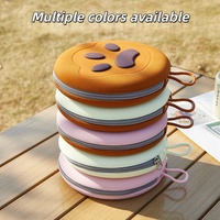 Bol pour chien pliable et sûr, souple et flexible, bol pour eau et nourriture pour animaux de compagnie, pour les voyages, la randonnée, en silicone de qualité alimentaire, bol pour chien d'extérieur