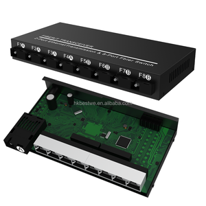 Conmutador de Fibra Óptica de Buena Calidad, 8 SC 2 100M RJ45, Conmutador Ethernet, Conversor de Medios - Product Image 1