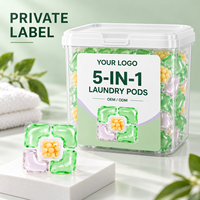 Capsules de lessive 5-en-1 de 10g avec billes parfumées, paquet de 30 pour les lignes de produits de marque propre des supermarchés