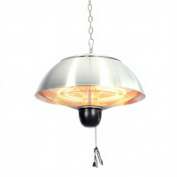 Lampe Chauffante Halogène Suspendue pour Plafond, 600W-900W-1500W, Corps en Aluminium et Fer, Idéale pour la Maison, la Terrasse et les Restaurants