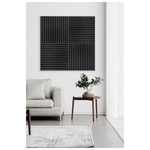 Panneaux acoustiques de panneau de décors de mur en <span class=keywords><strong>bois</strong></span> de chêne <span class=keywords><strong>blanc</strong></span> de Offre Spéciale insonorisé Instock 600x600mm - Product Image 2