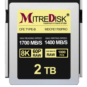 Thẻ nhớ CFExpress Type B Compact Flash siêu tốc độ 1700MB/s dành cho máy quay video chuyên nghiệp 4K 8K, dung lượng 1TB 2TB, Class 10, chất liệu nhựa - Product Image 1