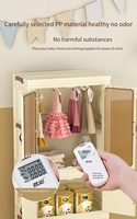 Ménage Chambre PP Matériel Pliant Bébé Enfants Armoire Vêtements Armoire Avec Roues De Rangement Boîte De Tri