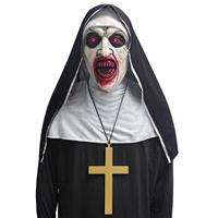 Masque de maquillage effrayant personnalisé pour fête, vente en gros, nouveauté, masque de farce, grimace, casque de nonne effrayante