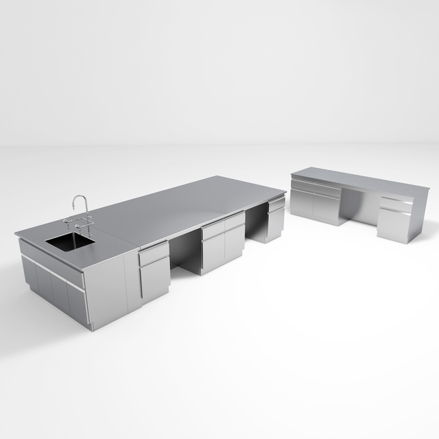 304/316 SUS Stainless Steel Lab Tables Bench for PCR Clean Room Anti-microbial and Antisepsis ISO Certification