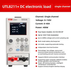 Charge électronique programmable UNI-T UTL8212/UTL8211 à double canal, détection de courant et de puissance, sortie 150V 20A 200W 40A - Product Image 5